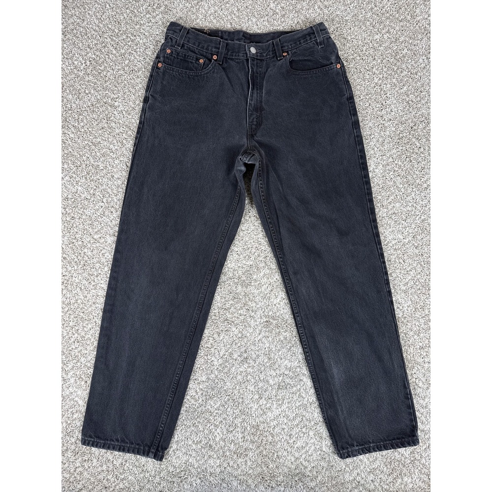 Vintage Levis 550 Jeans Mens 36x32 Black Relaxed Fit 100% Cotton 90s Fits 34x30
